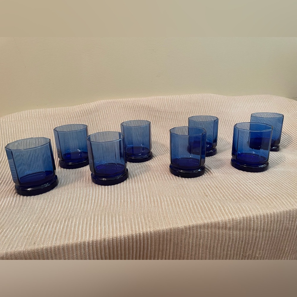 8 Essex Cobalt Blue by ANCHOR HOCKING Double Old Fashioned
